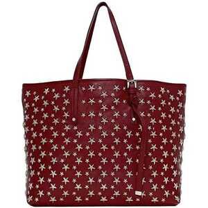 JIMMY CHOO Red Leather Tote Bag